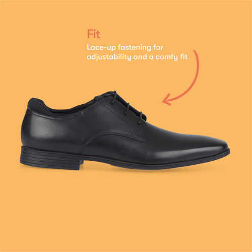 Start-Rite Academy, black leather boys lace-up school shoes 3511_7